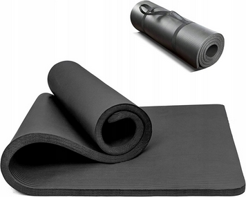 Przejdź do produktu GRUBA MATA DO ĆWICZEŃ KARIMATA JOGA FITNESS CZARNA