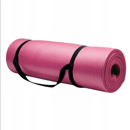 GRUBA MATA DO ĆWICZEŃ KARIMATA JOGA FITNESS PINK XL 1cm