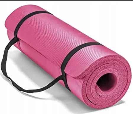 GRUBA MATA DO ĆWICZEŃ KARIMATA JOGA FITNESS PINK XL 1cm