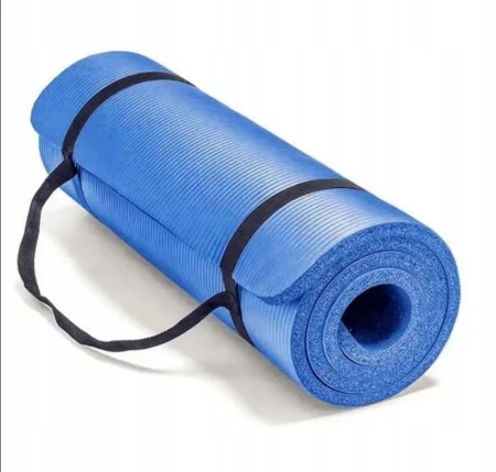 MATA DO ĆWICZEŃ KARIMATA JOGA FITNESS  XL 1cm NIEBIESKA
