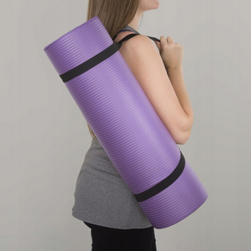 GRUBA MATA DO ĆWICZEŃ KARIMATA JOGA FITNESS FIOLET XL