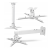 Biały, Metalowy Uchwyt do Projektora KOPIER Wytrzymały