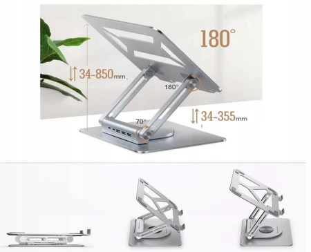 Podstawka pod Laptopa KOPIER Aluminiowa Regulowana