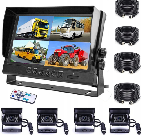 Przejdź do produktu Zestaw Monitor 9" + 4x Kamera KOPIER