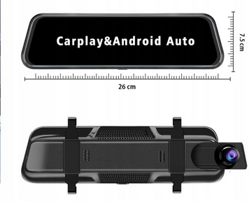 Kamera Samochodowa 4k 10" KOPIER w Lusterku Android Carplay