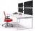 Uchwyt Regulowany Biurkowy KOPIER Obrotowy na 4 Monitory 10-27"