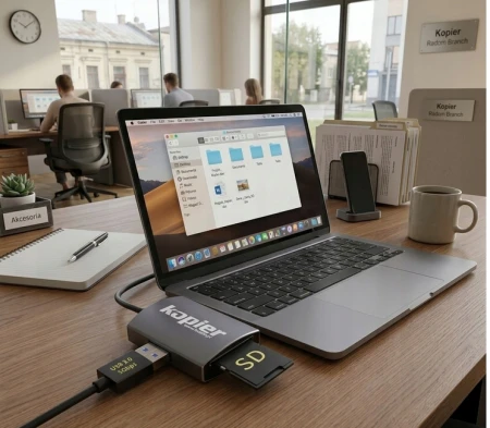 Czytnik Karty Pamięci KOPIER SD / Micro SD (TF) + HUB USB 3.0 Adapter USB-C  3 w 1