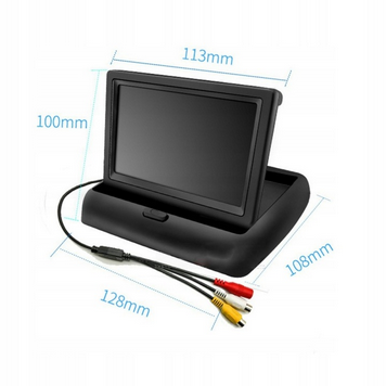 Monitor 4.3" KOPIER Składany do Kamery Cofania