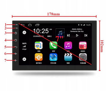 Radio Smochodowe 2DIN + Kamera 12 LED KOPIER Zestaw Android WiFi
