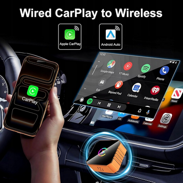 Mini Adapter Carplay KOPIER Android Auto Bezprzewodowy WiFi BT 5GHz  5.2 USB