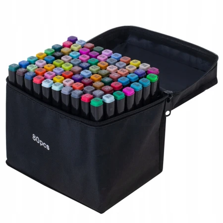 Markery KOPIER Dwustronne Alkoholowe 80szt+Torba