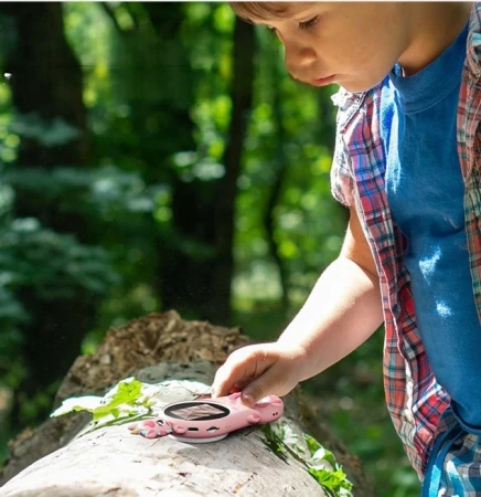 Mikroskop Ręczny Cyfrowy KOPIER Dla Dzieci Zabawka Różowy