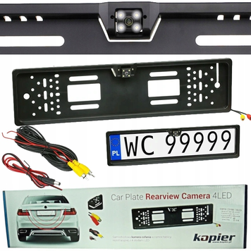 Kamera Cofania KOPIER  w Tablicy Rejestracyjnej 4 led