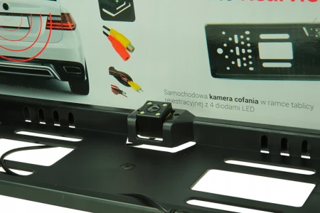 Kamera Cofania KOPIER  w Tablicy Rejestracyjnej 4 led