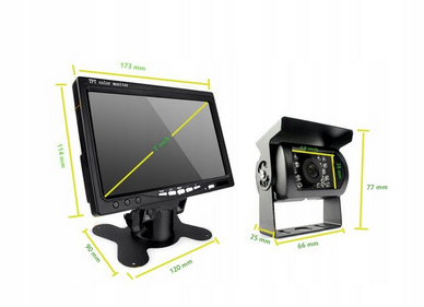 Zestaw Monitor 7" z nogą + Kamera Cofania KOPIER