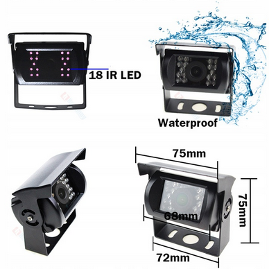 Zestaw Monitor 7" z nogą + Kamera Cofania KOPIER