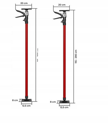 2x Podpora Teleskopowa KOPIER Sufitowa 115-290mm