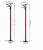 2x Podpora Teleskopowa KOPIER Sufitowa 115-290mm