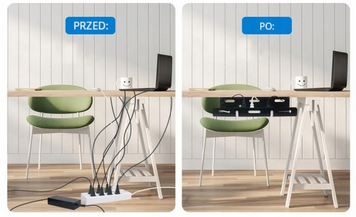Organizer Uchwyt na Kable KOPIER pod Biurko 61cm XXL
