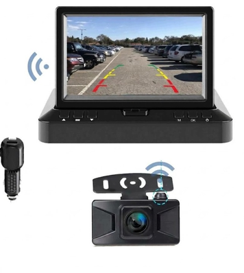 Bezprzewodowy Zestaw Cofania KOPIER WiFi AHD Monitor 4,3" Zamykany + Kamera HD