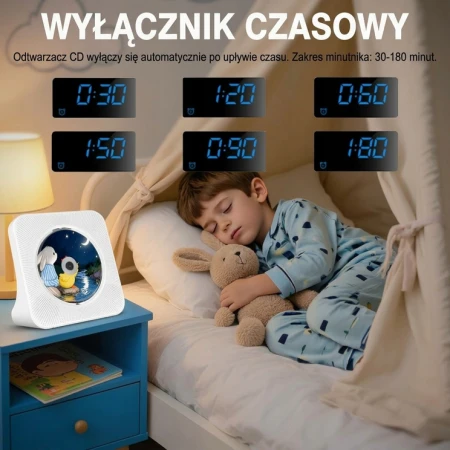 Odtwarzacz Przenośny CD KOPIER Głośnik Bluetooth Radio + Pilot