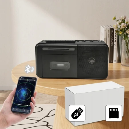 Przenośne Radio KOPIER Magnetofon Kasetowy Bluetooth, AM/FM/SW