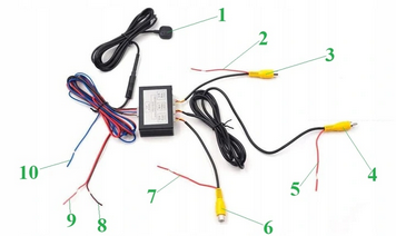 Switch KOPIER Przełącznik do Kamer Cofania Przód Tył 12V