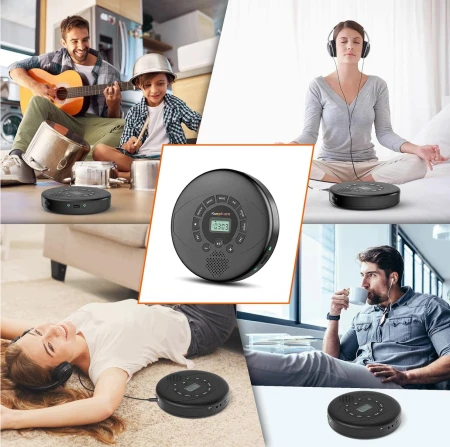 Odtwarzacz CD KOPIER Przenośny MP3 Bluetooth Głośnik + Słuchawki