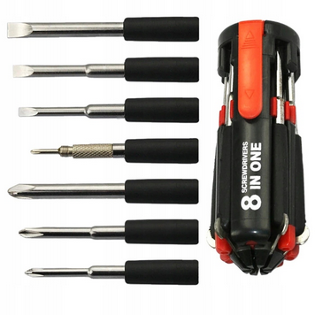 Śrubokręt Składany + Latarka KOPIER 8w1 Multitool