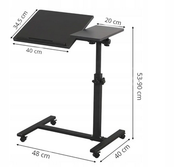 Podstawka Stolik pod Laptopa Rzutnik czarny