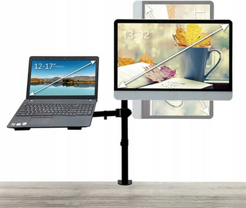 Przejdź do produktu Zestaw Uchwyt na Telewizor + Półka na Laptopa KOPIER Uchwyt Biurkowy
