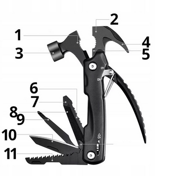 Multitool Posiadający Szereg Narzędzi KOPIER 12 elementów