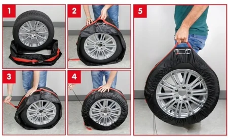 Pokrowce na Opony KOPIER 4szt Wytrzymałe 13-17"