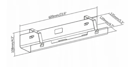 Organizer na Kable Pod Biurko KOPIER Biała Półka 60cm