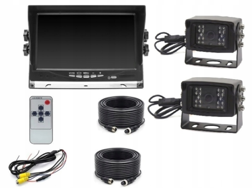 Przejdź do produktu Zestaw Monitor 7" + 2x AHD Kamera Cofania KOPIER