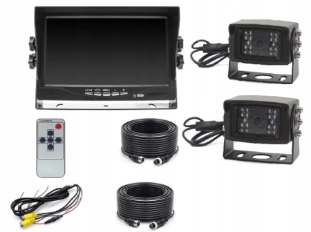 Zestaw Monitor 7" + 2x AHD Kamera Cofania KOPIER