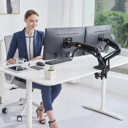 Uchwyt Biurkowy Regulowany na 2 monitory NB F160