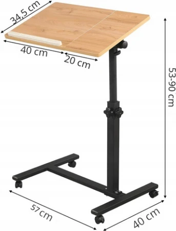 Stolik KOPIER pod Laptopa Rzutnik Biurko na Kółkach