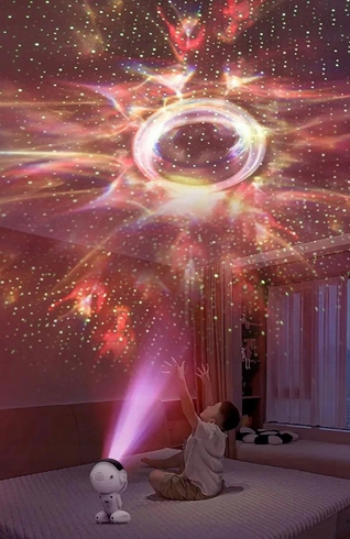 Projektor Gwiazd Laserowy KOPIER Lampka Nocna Rzutnik 360°