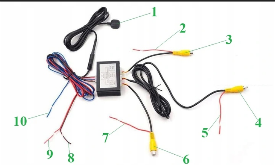 Adapter Przełącznik na 2 kamery cofania Przód/Tył