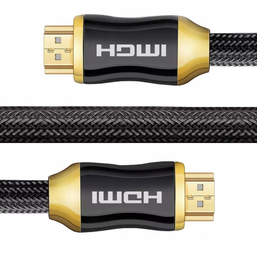 KABEL HDMI-HDMI 4K SZARY GOLD 10m