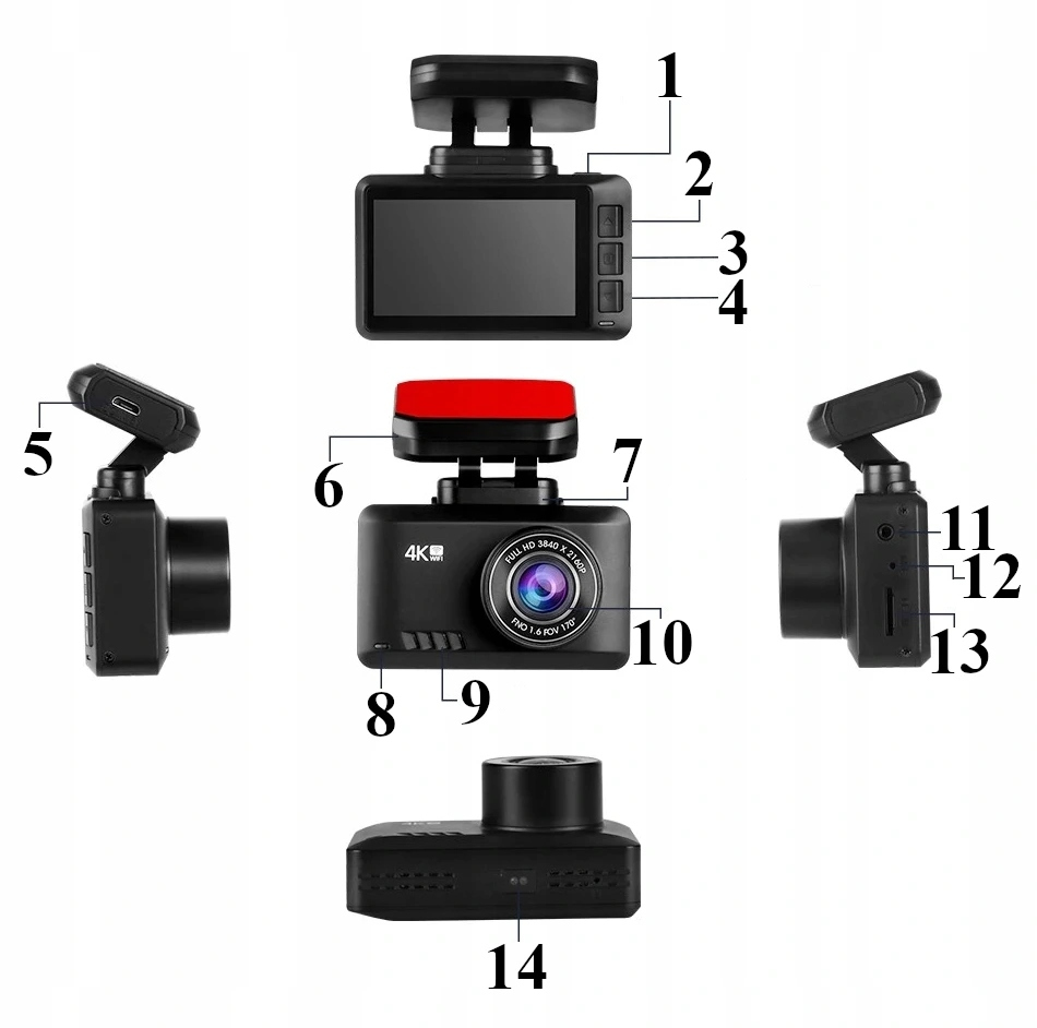 Wideorejestrator T8 GPS WIFI 4K SONY IMX335