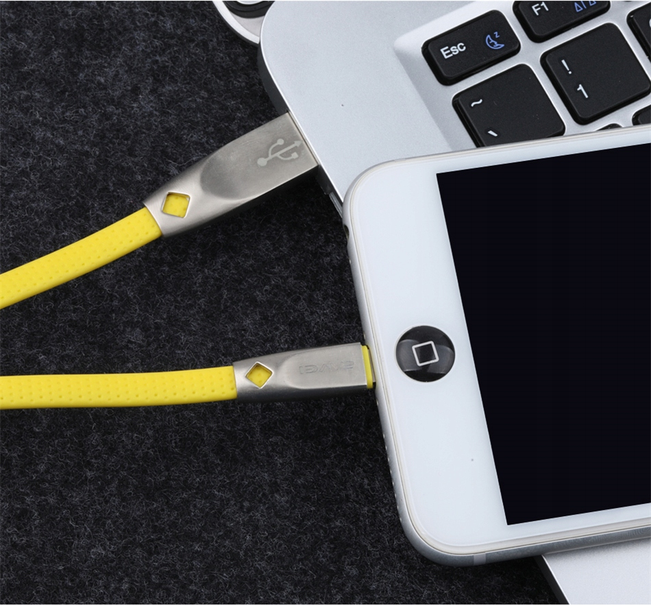 AWEI płaski kabel Lightning Apple do Iphone 2A 1m
