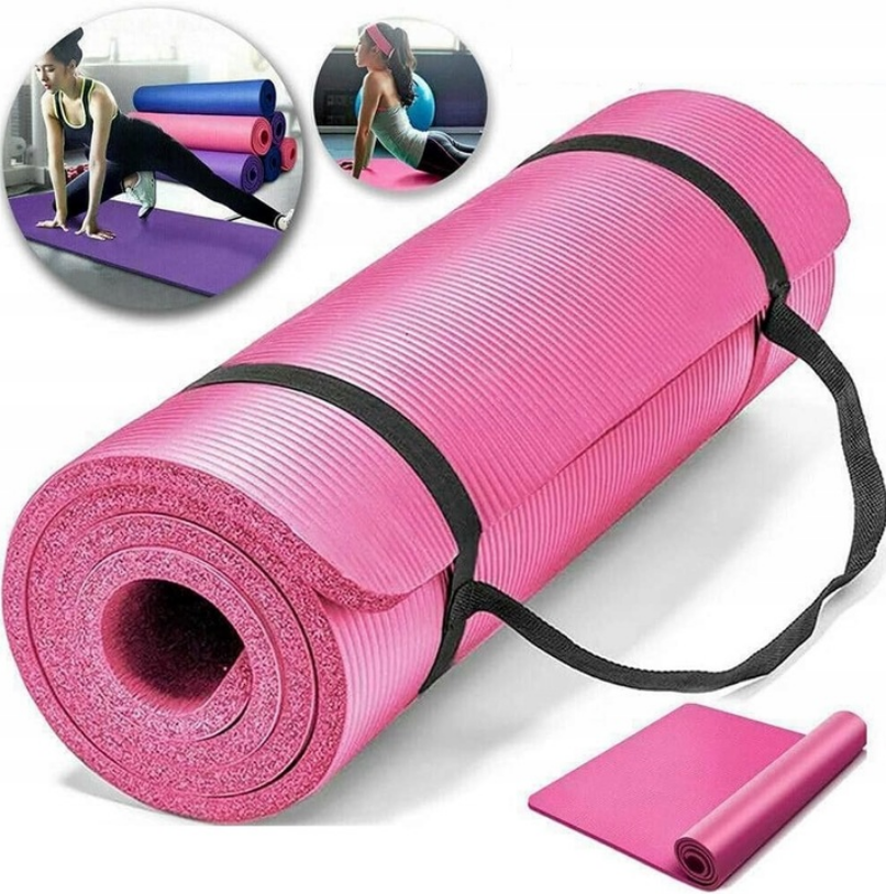 MATA DO ĆWICZEŃ KARIMATA JOGA FITNESS PINK XL 1cm