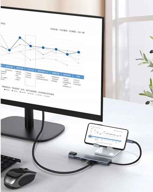 Adapter HUB USB-C KOPIER 8w1 2xUSB HDMI LAN