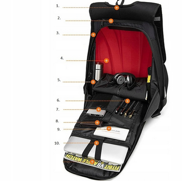 Plecak Motocyklowy KOPIER Carbon Czarny