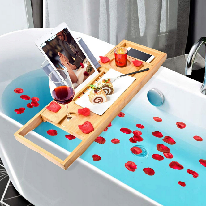 Drewniana Półka na Wanne KOPIER Regulowana