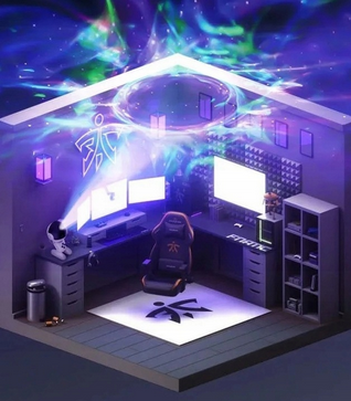 Projektor Gwiazd Laserowy KOPIER Lampka Nocna Rzutnik 360°