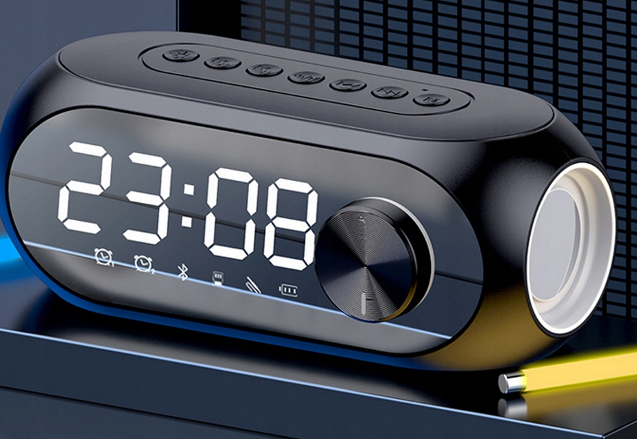 Głośnik Bluetooth Zegar Alarm