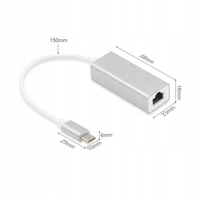 ADAPTER TYPE-C RJ45 KABELEK